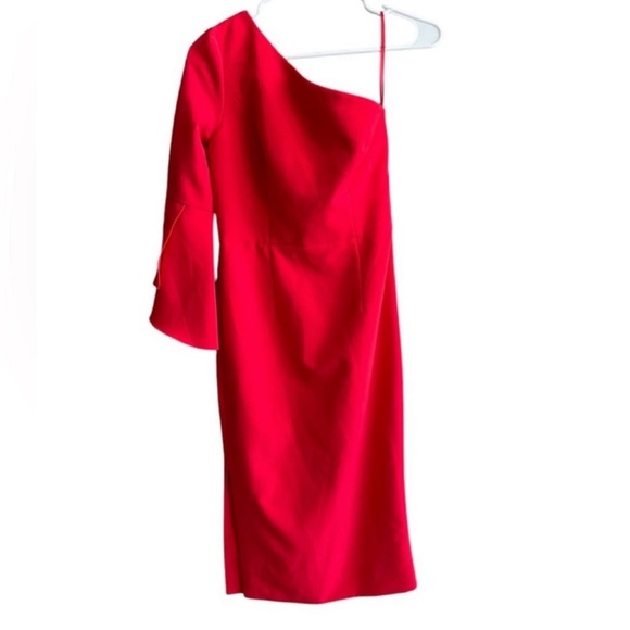 MILLY One-Sleeve Sheath Dress Size 0 - Picture 9 of 13